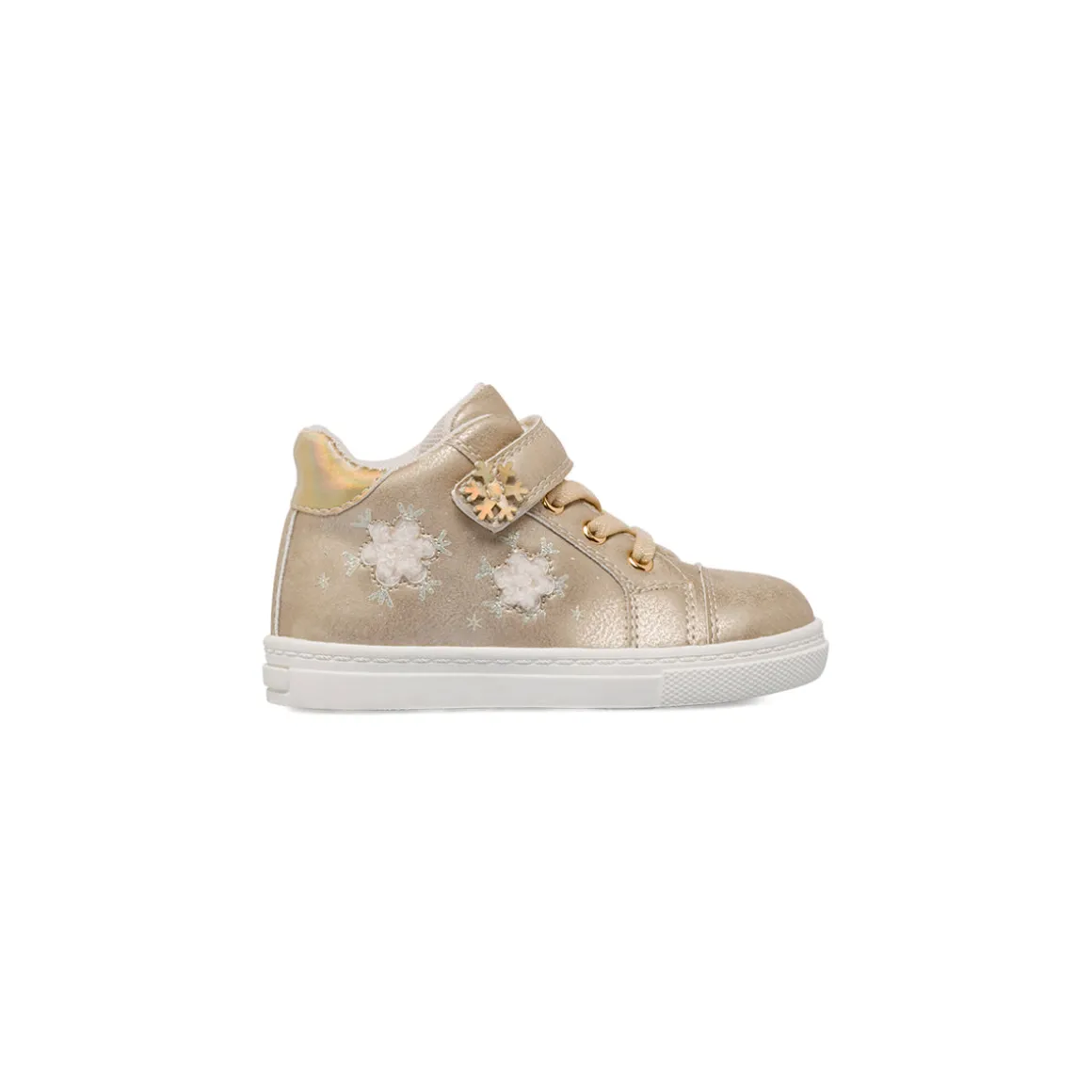 Scarpe Primi passi oro da Bambina con fiocco Le scarpe di Alice