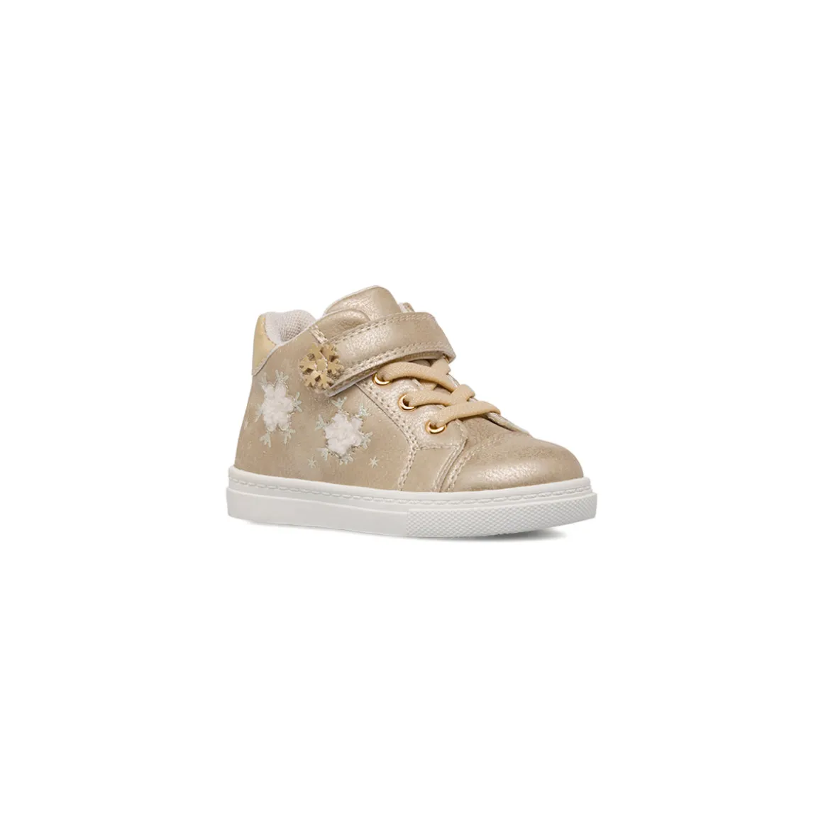 Scarpe Primi passi oro da Bambina con fiocco Le scarpe di Alice