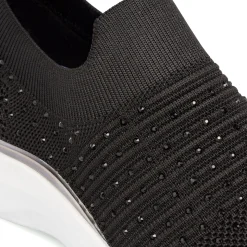 Scarpe Slip-on nere da Donna con dettaglio strass e memory foam Lumberjack Keira