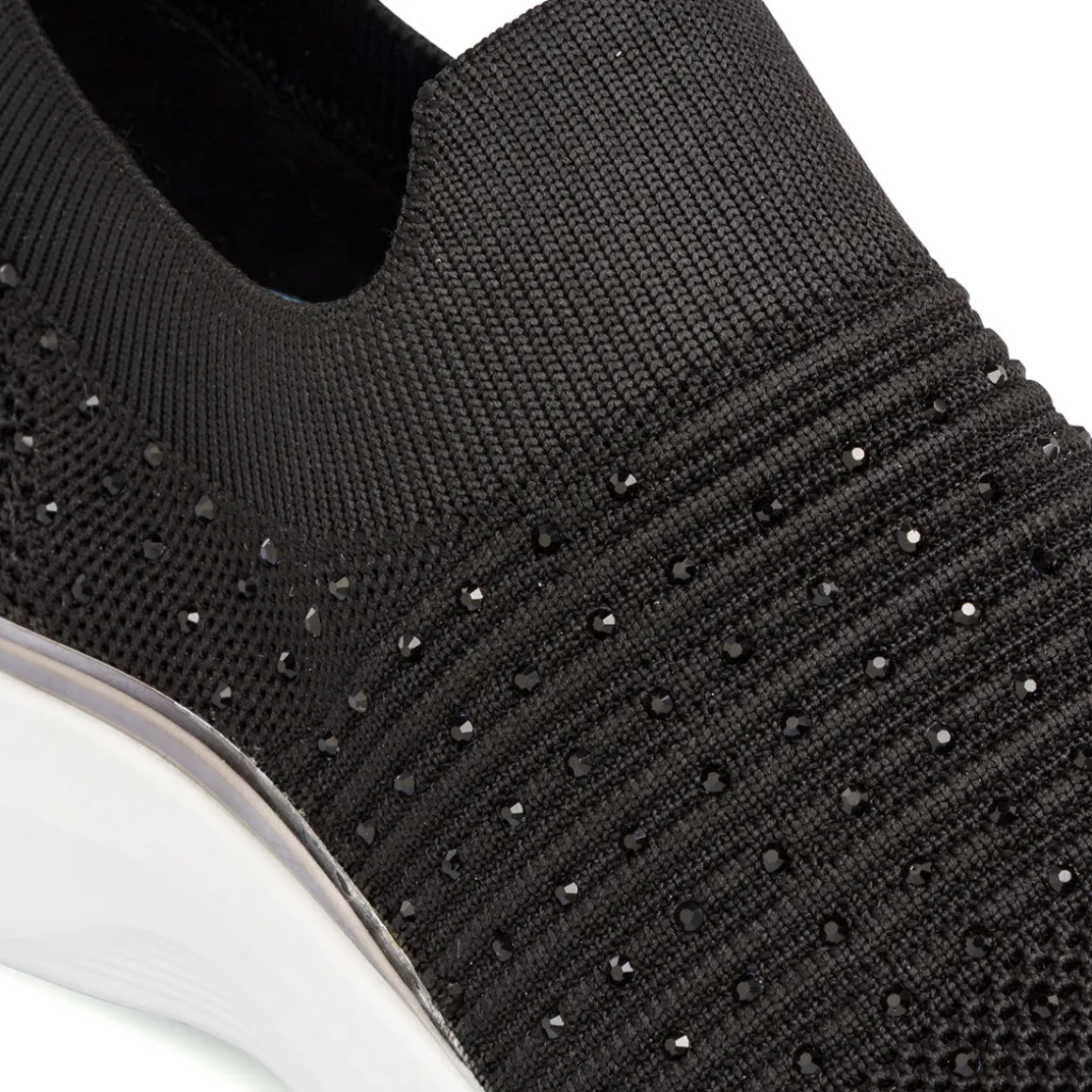 Scarpe Slip-on nere da Donna con dettaglio strass e memory foam Lumberjack Keira