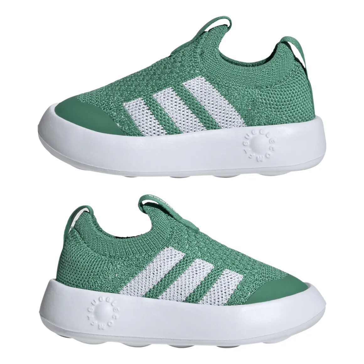 Scarpe slip-on Primi Passi verdi da Bambini adidas Bubblecomfy Infant