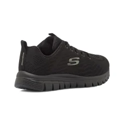 Scarpe sportive nere da Donna Skechers Wide Fit