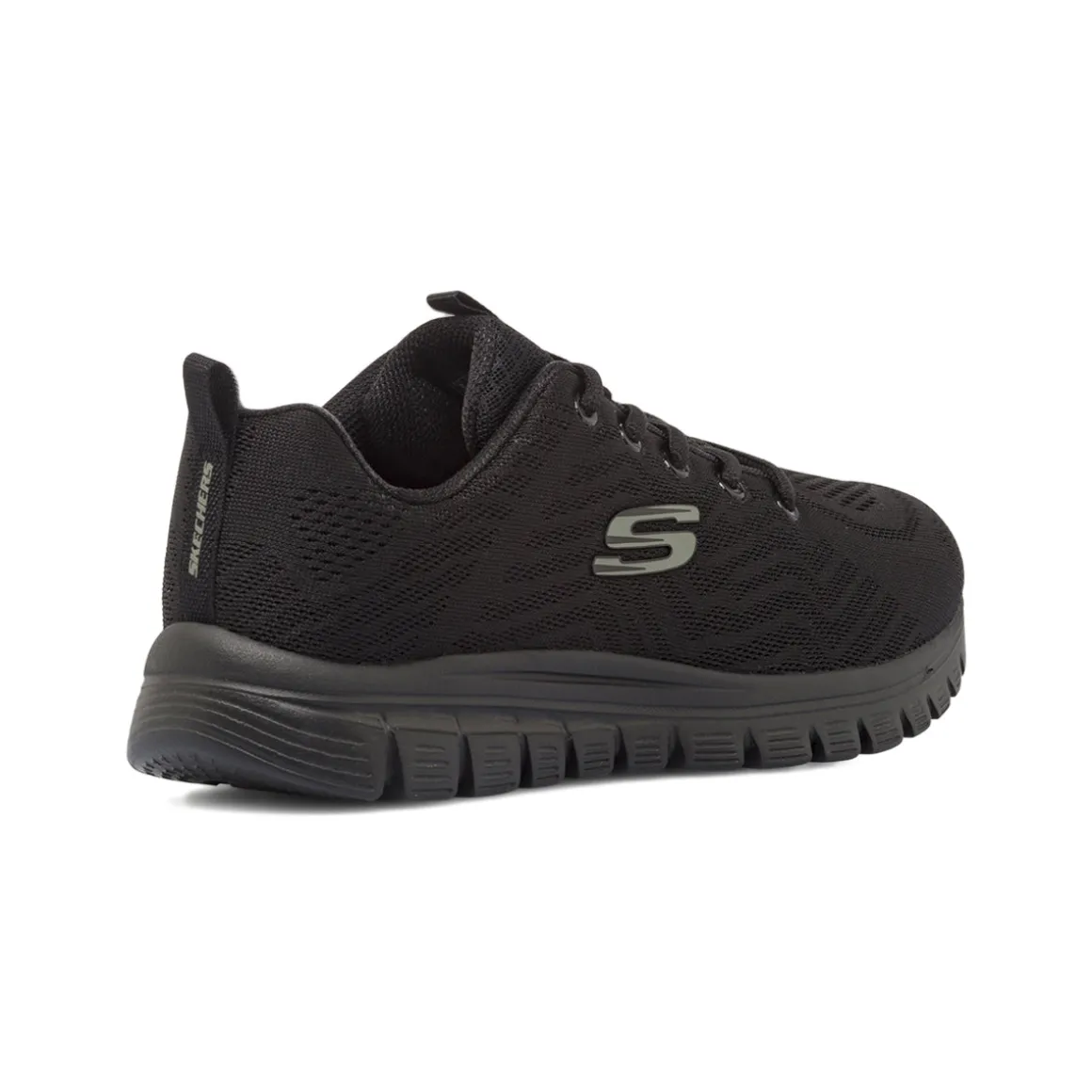 Scarpe sportive nere da Donna Skechers Wide Fit
