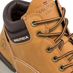 Scarponcini da uomo ocra con logo Nautica