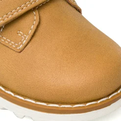Scarponcini marroni da bambino con doppio velcro Chicco Fabel
