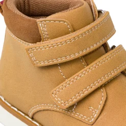 Scarponcini marroni da bambino con doppio velcro Chicco Fabel