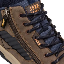 Scarponcini Mid-Cut da Uomo Marroni con Dettagli Neri Jeep