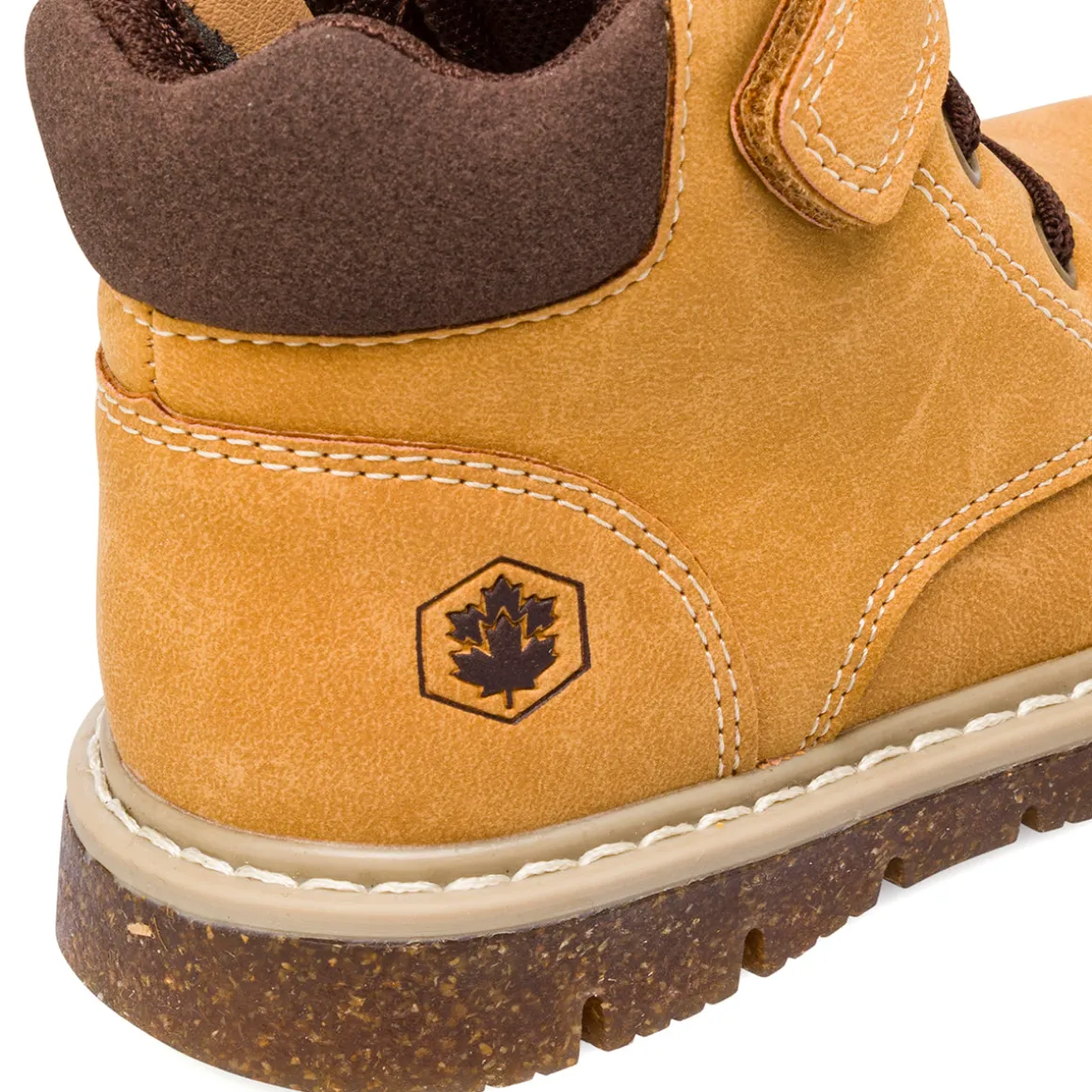 Scarponcini ocra con strappo e lacci elastici Bambino Lumberjack