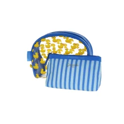 Set di 2 Trousse da viaggio blu con anatroccoli Camomilla Milano
