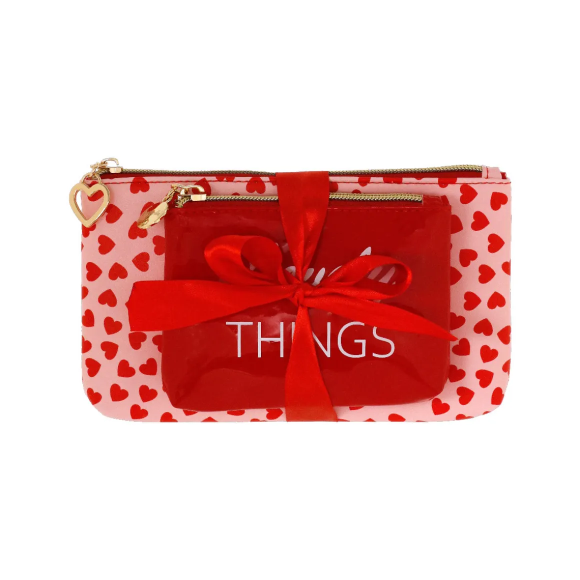Set due Trousse rosa e rosse da Donna Camomilla Milano