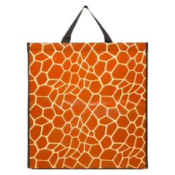 Shopper grande animalier nera con fantasia giraffa