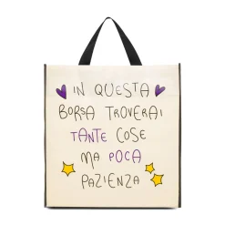 Shopper grande beige in TNT Disegni Cinici