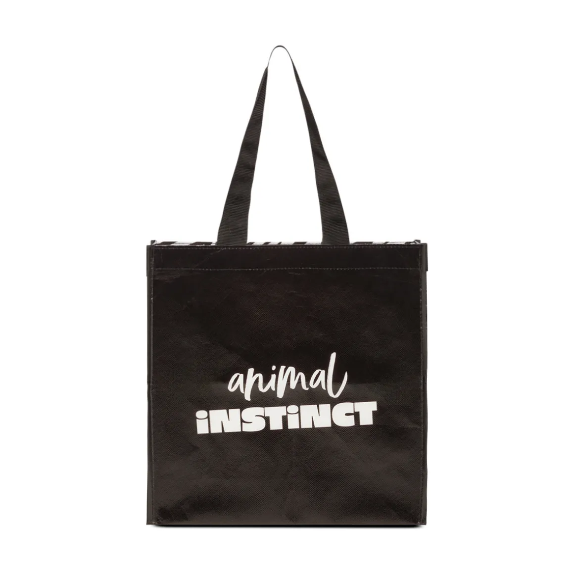 Shopper piccola animalier nera con fantasia zebrata