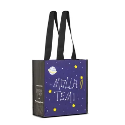 Shopper piccola blu in TNT Disegni Cinici