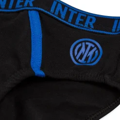 Slip neri da bambino con logo Inter