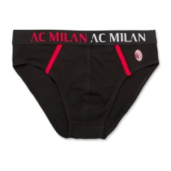 Slip neri da uomo con logo Milan