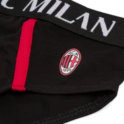 Slip neri da uomo con logo Milan