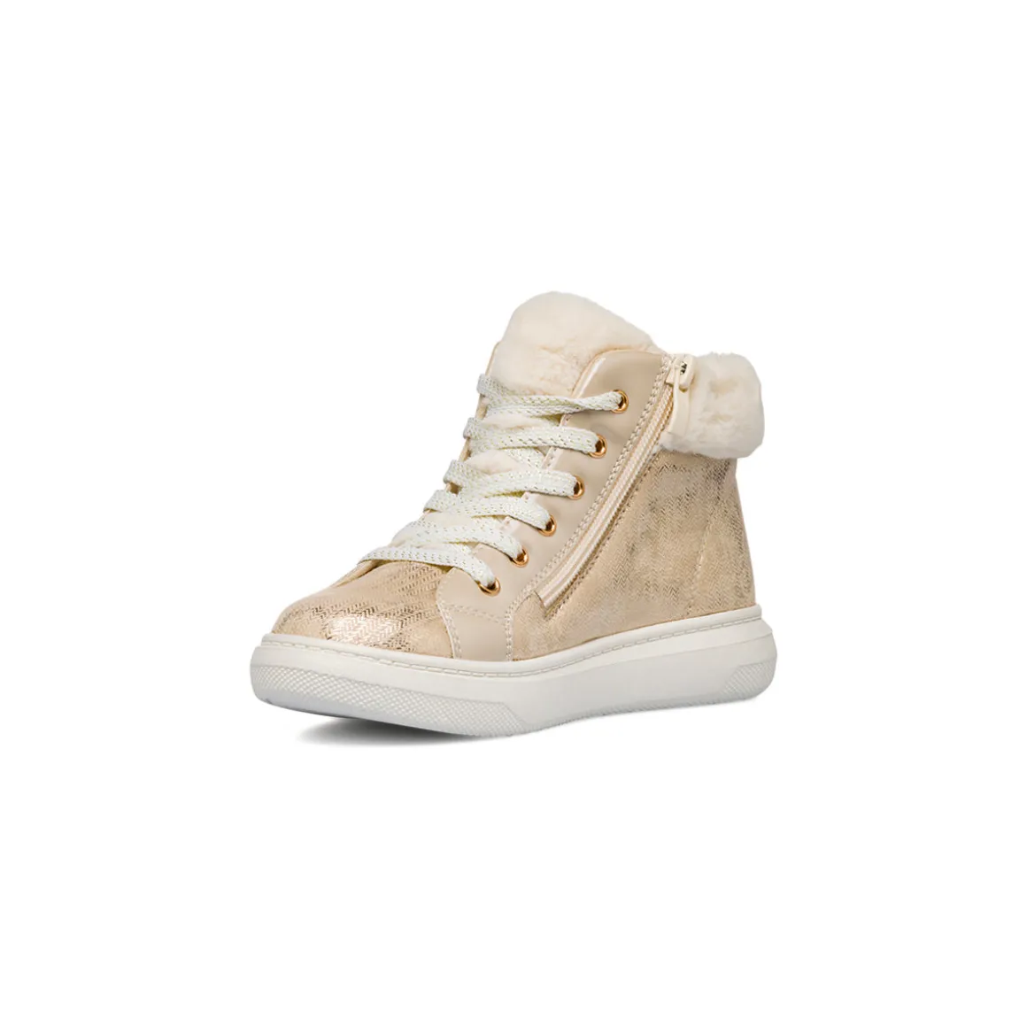 Sneakers alta oro metal da bambina Le Scarpe di Alice
