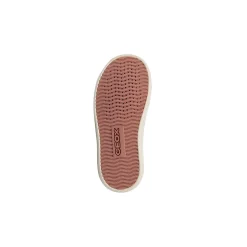 Sneakers alte bambina grigie con applicazione a nuvola glitterata Geox