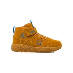 Sneakers alte bambino ocra con dettagli blu Primigi