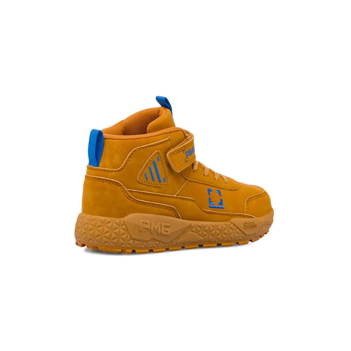 Sneakers alte bambino ocra con dettagli blu Primigi