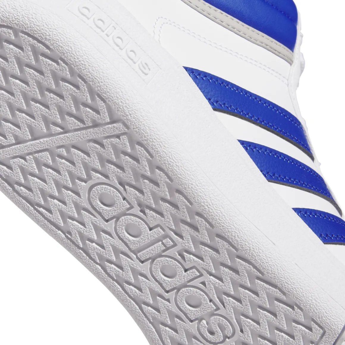 Sneakers alte bianche con inserti blu da Uomo adidas Hoops 4.0