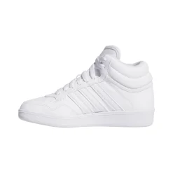 Sneakers alte bianche da ragazzo e ragazza adidas Hoops 4.0