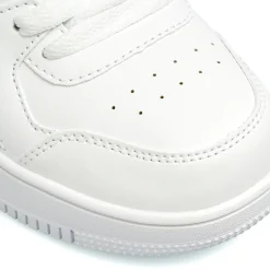 Sneakers alte bianche da bambina con logo laterale Champion Rebound Mid G Ps