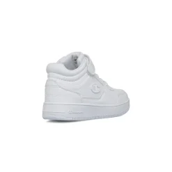 Sneakers alte bianche da bambino con logo laterale Champion Rebound Mid B Ps