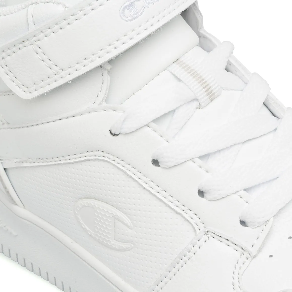 Sneakers alte bianche da bambino con chiusura a strappo Champion 2.0 Mid