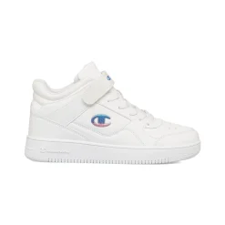 Sneakers alte bianche da ragazza con logo glitterato Champion Rebound Mid G GS