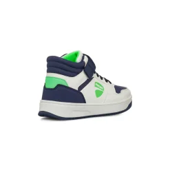 Sneakers alte bianche e blu da Ragazzo con logo Ducati