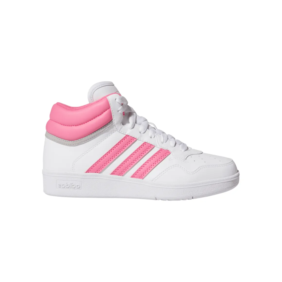Sneakers alte bianche e rosa da Ragazza HOOPS 4.0 MID adidas