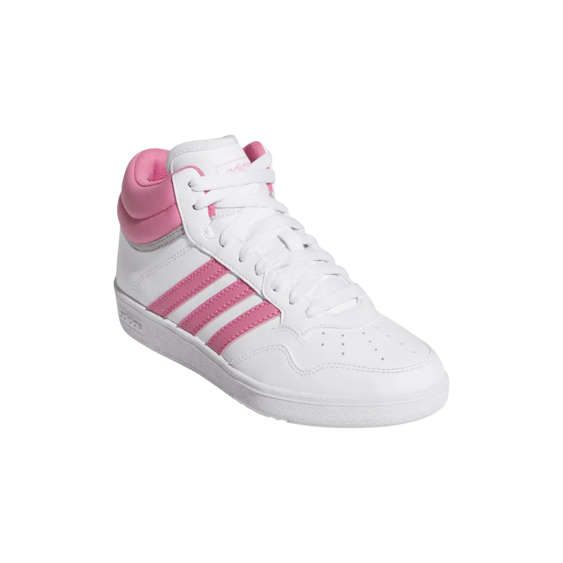 Sneakers alte bianche e rosa da Ragazza HOOPS 4.0 MID adidas
