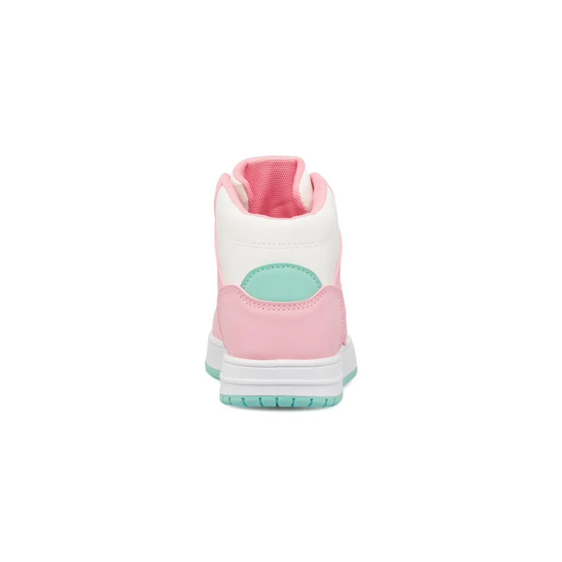 Sneakers alte bianco da ragazza Le Scarpe di Alice con dettagli rosa e turchese