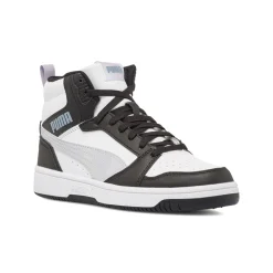 Sneakers alte bicolore bianco e nero da Ragazza Puma Rebound V6