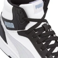 Sneakers alte bicolore bianco e nero da Ragazza Puma Rebound V6