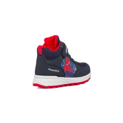 Sneakers alte blu da bambino con stampa Spiderman