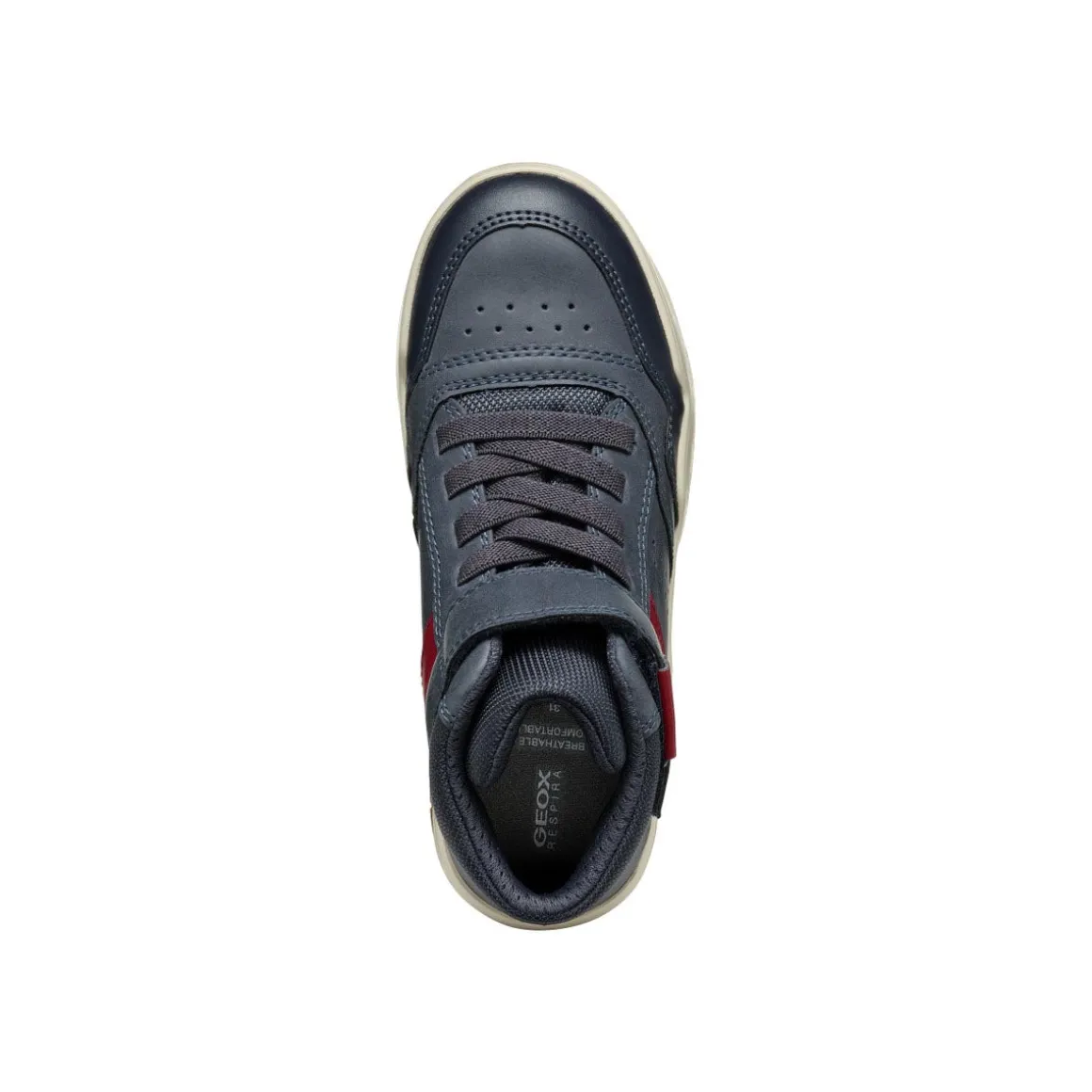 Sneakers alte blu da Bambino con strappo e suola traspirante Geox