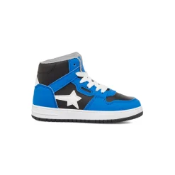 Sneakers alte blu da ragazzo con dettagli neri Birilli&Monelli