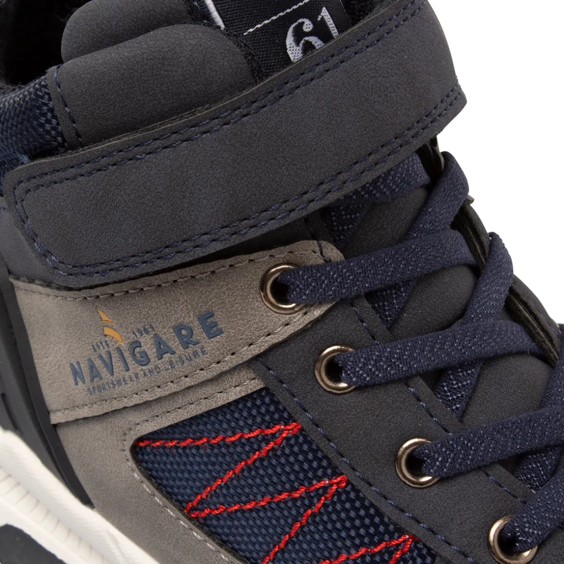 Sneakers alte blu da Ragazzo con strappo Navigare