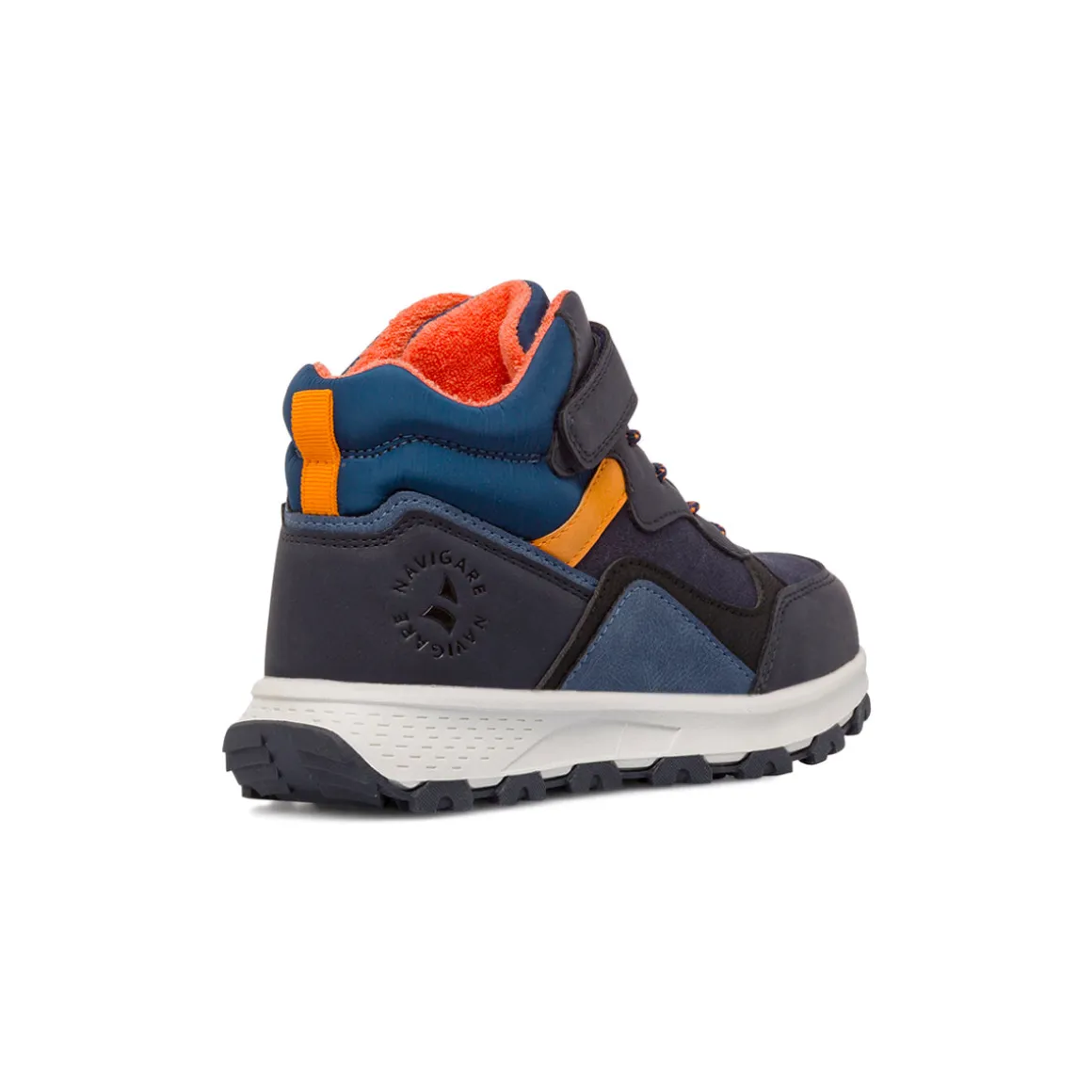 Sneakers alte blu da Ragazzo con chiusura a strappo Navigare