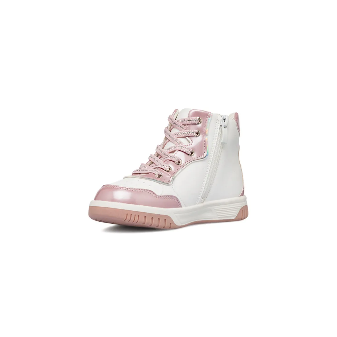 Sneakers alte da bambina bianche e rosa con dettagli unicorno Le Scarpe di Alice