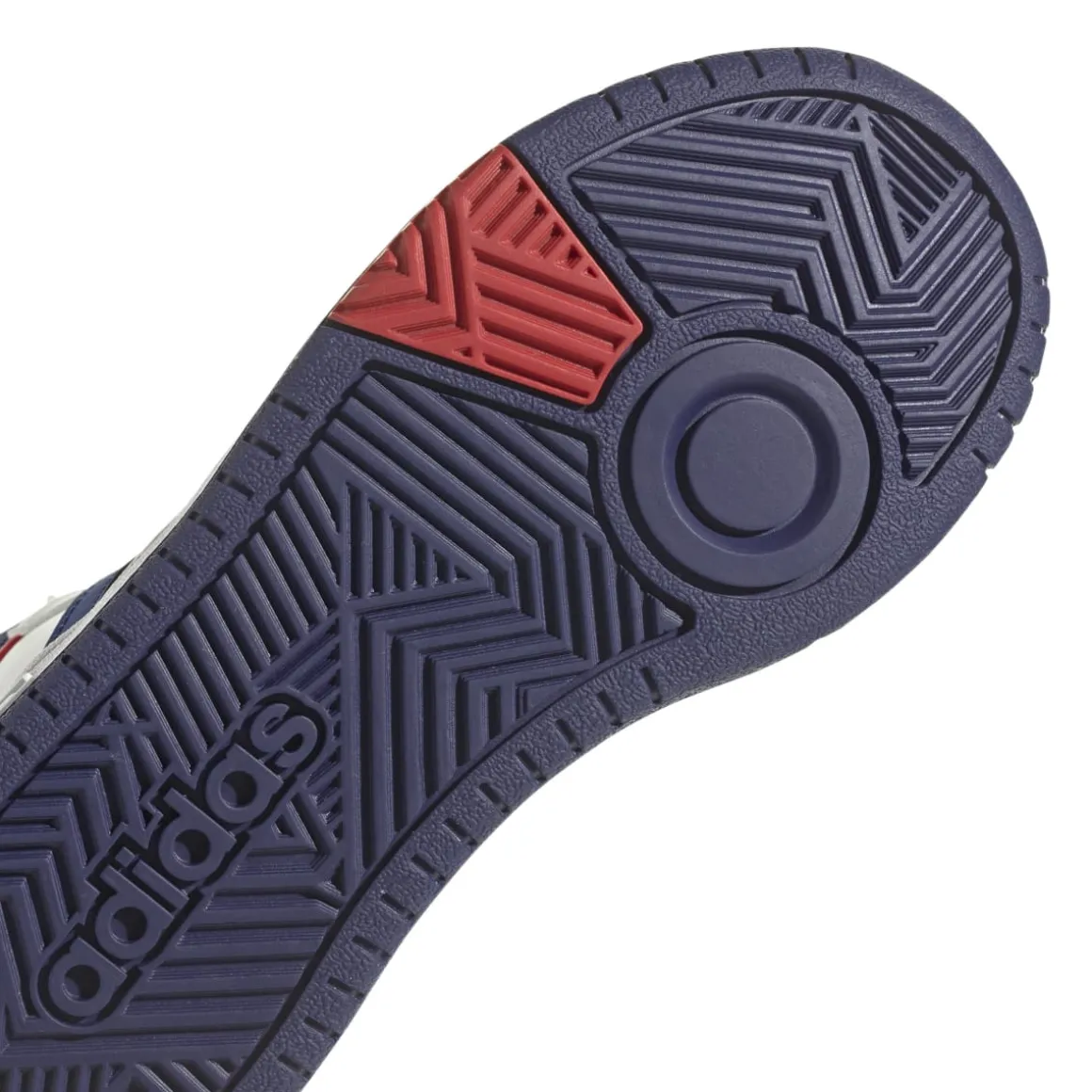 Sneakers alte da bambino bianche con logo adidas Hoops 3.0