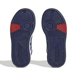 Sneakers alte da bambino bianche con logo adidas Hoops 3.0