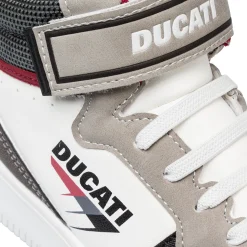 Sneakers alte da bambino bianche e beige Ducati