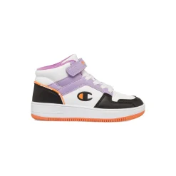 Sneakers alte da ragazza bianche con dettagli multicolore Champion