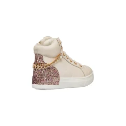 Sneakers alte da ragazza rosa con glitter Dieci Baci