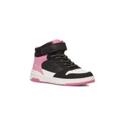 Sneakers alte da ragazza nere e rosa Dieci Baci