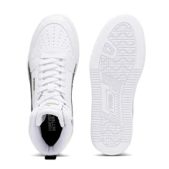 Sneakers alte da ragazzo e ragazza bianche con dettagli neri Caven 2.0 Mid Jr Puma
